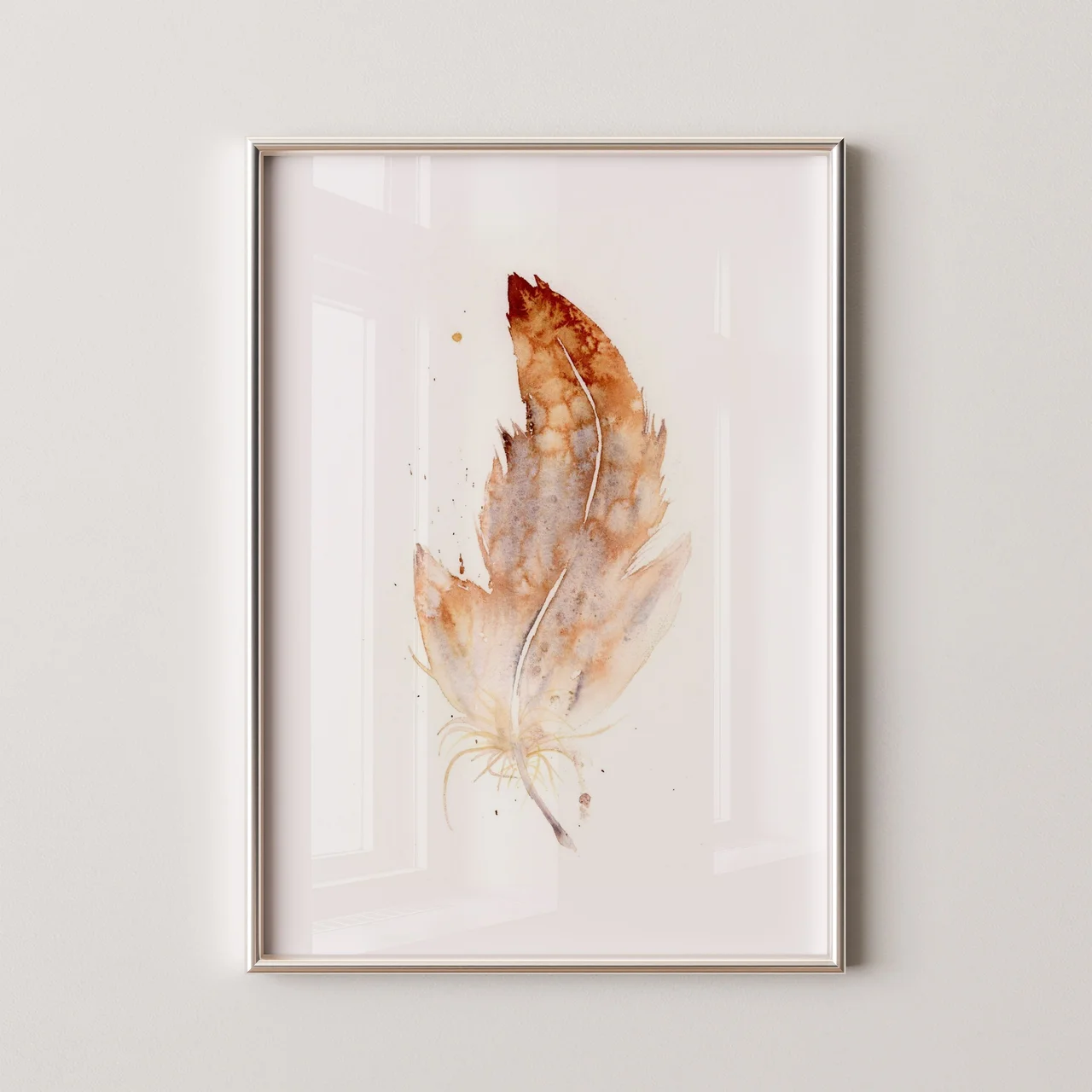 Red-tailed Hawk shown in a room setting