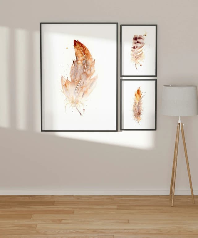 Red-tailed Hawk shown in a room setting