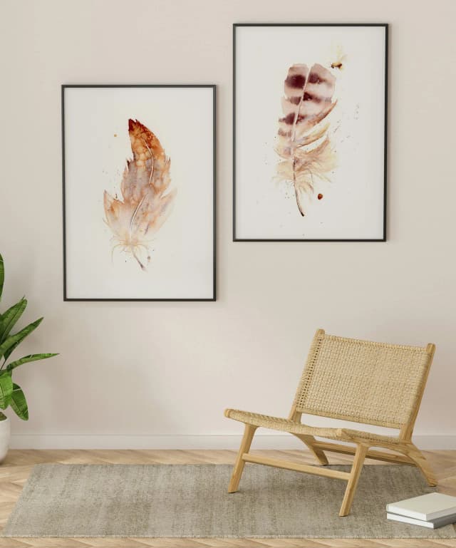 Red-tailed Hawk shown in a room setting