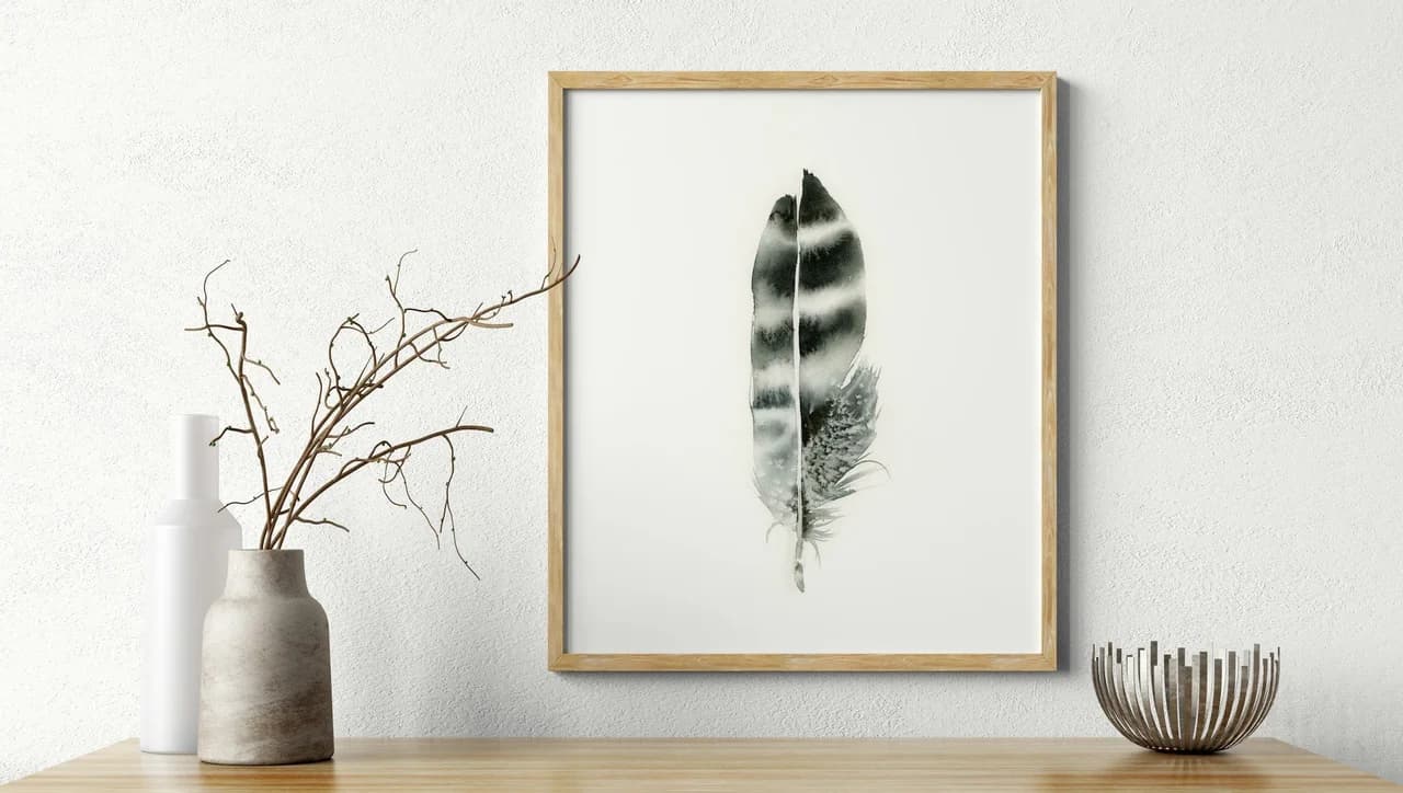 Hawk shown in a room setting