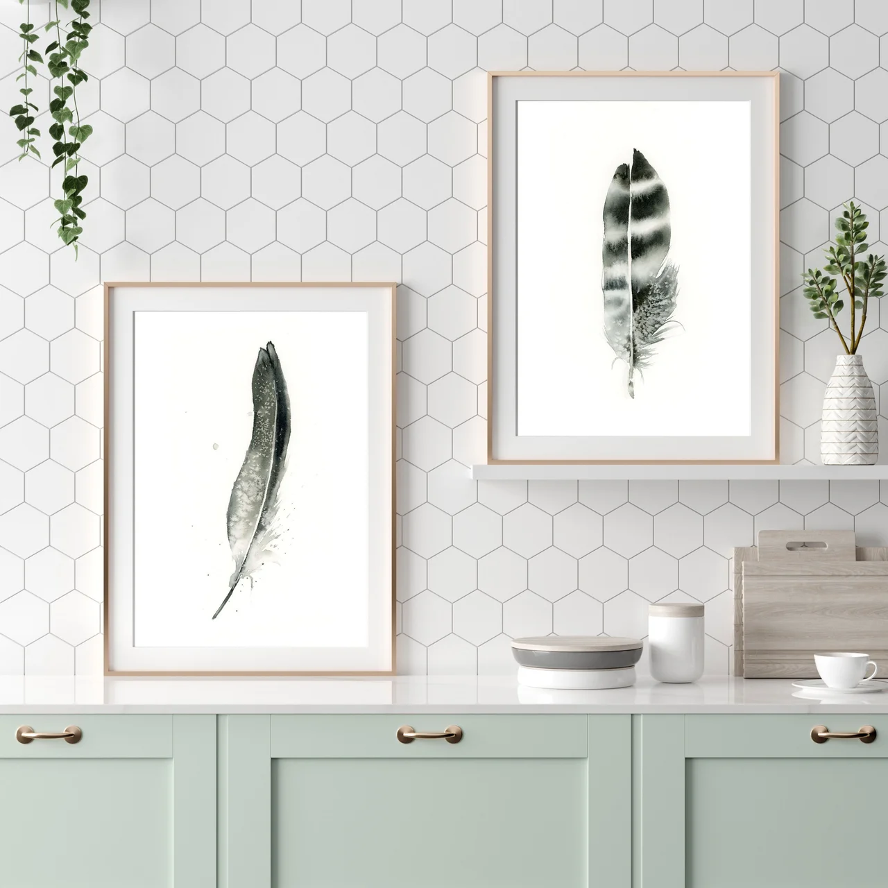 Hawk shown in a room setting