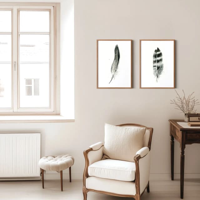 Hawk shown in a room setting