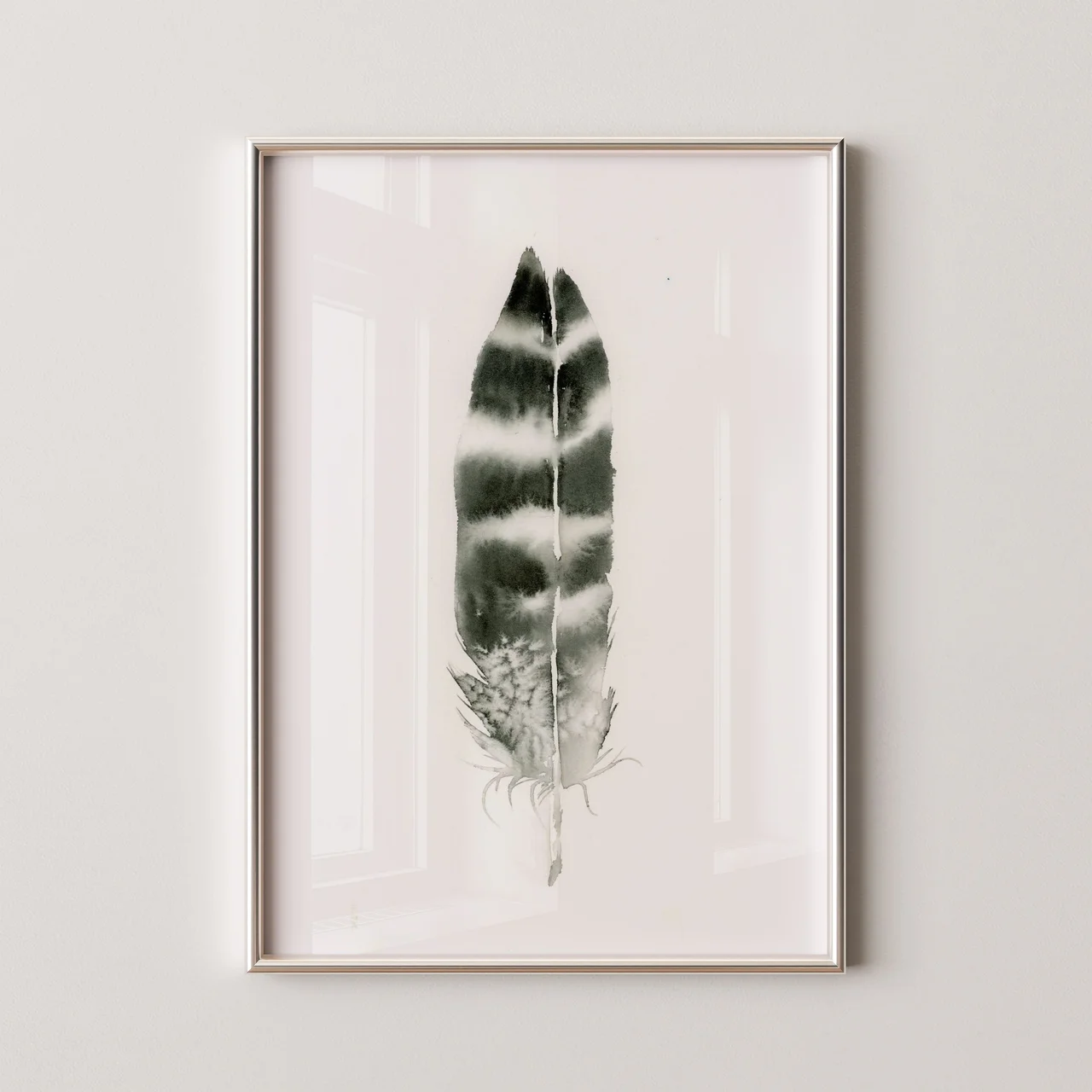 Hawk shown in a room setting
