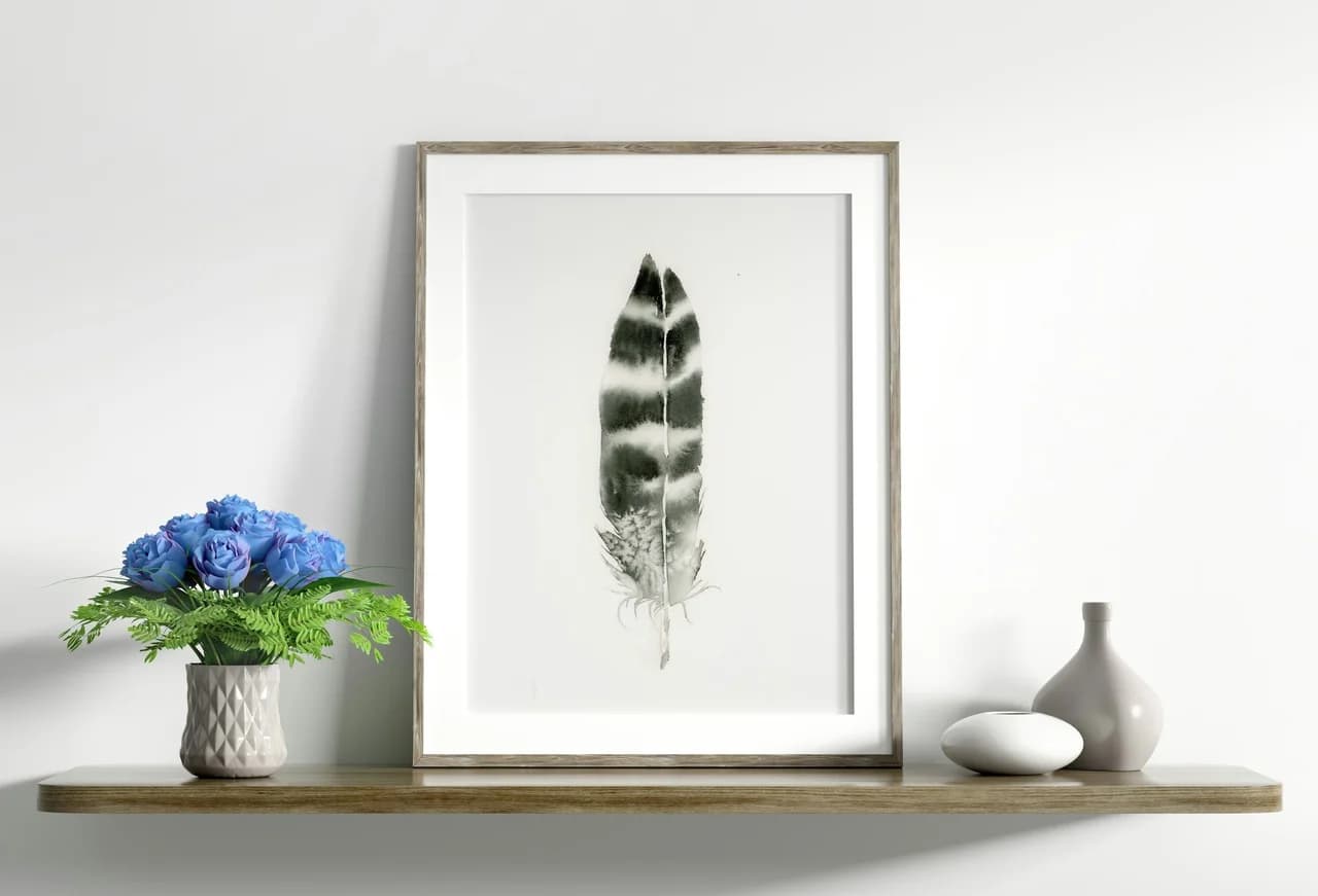 Hawk shown in a room setting
