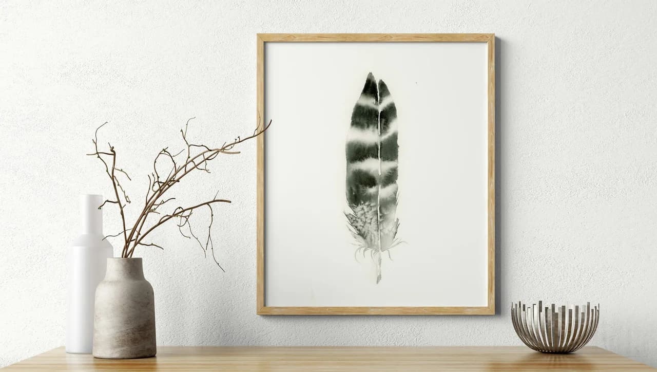 Hawk shown in a room setting