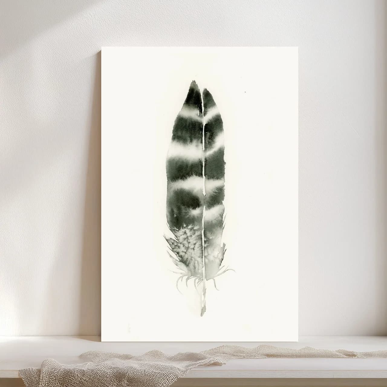 Hawk shown in a room setting