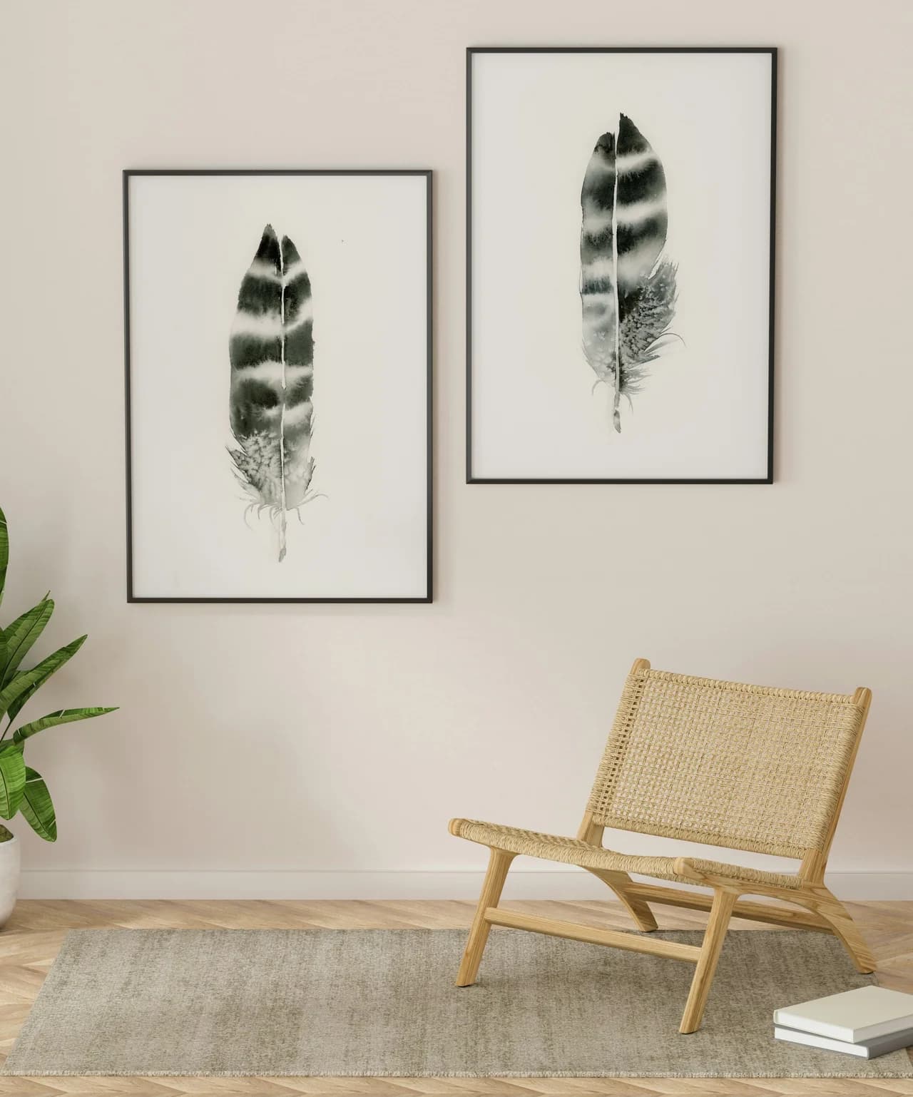 Hawk shown in a room setting