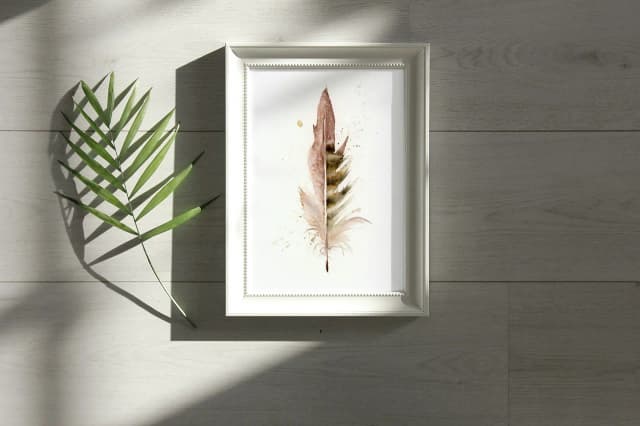 Pheasant shown in a room setting