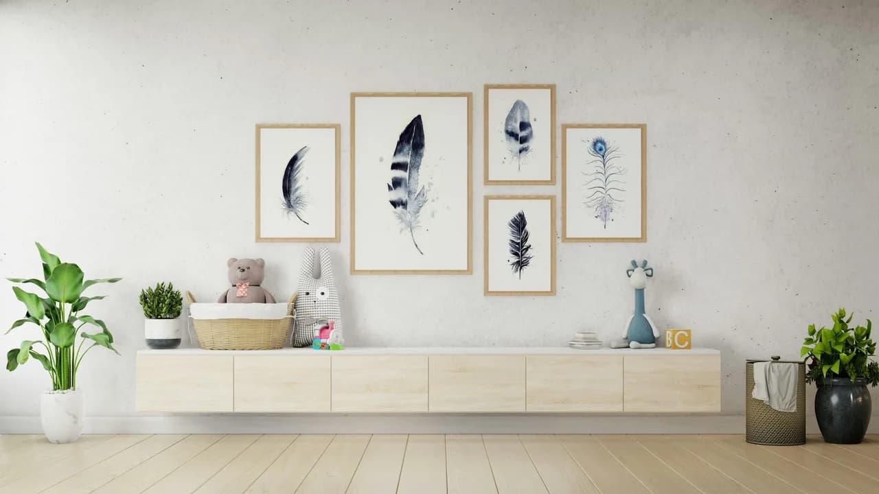 Peregrine Falcon shown in a room setting