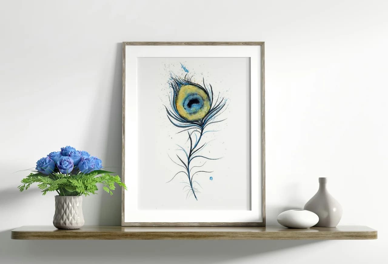 Peacock shown in a room setting