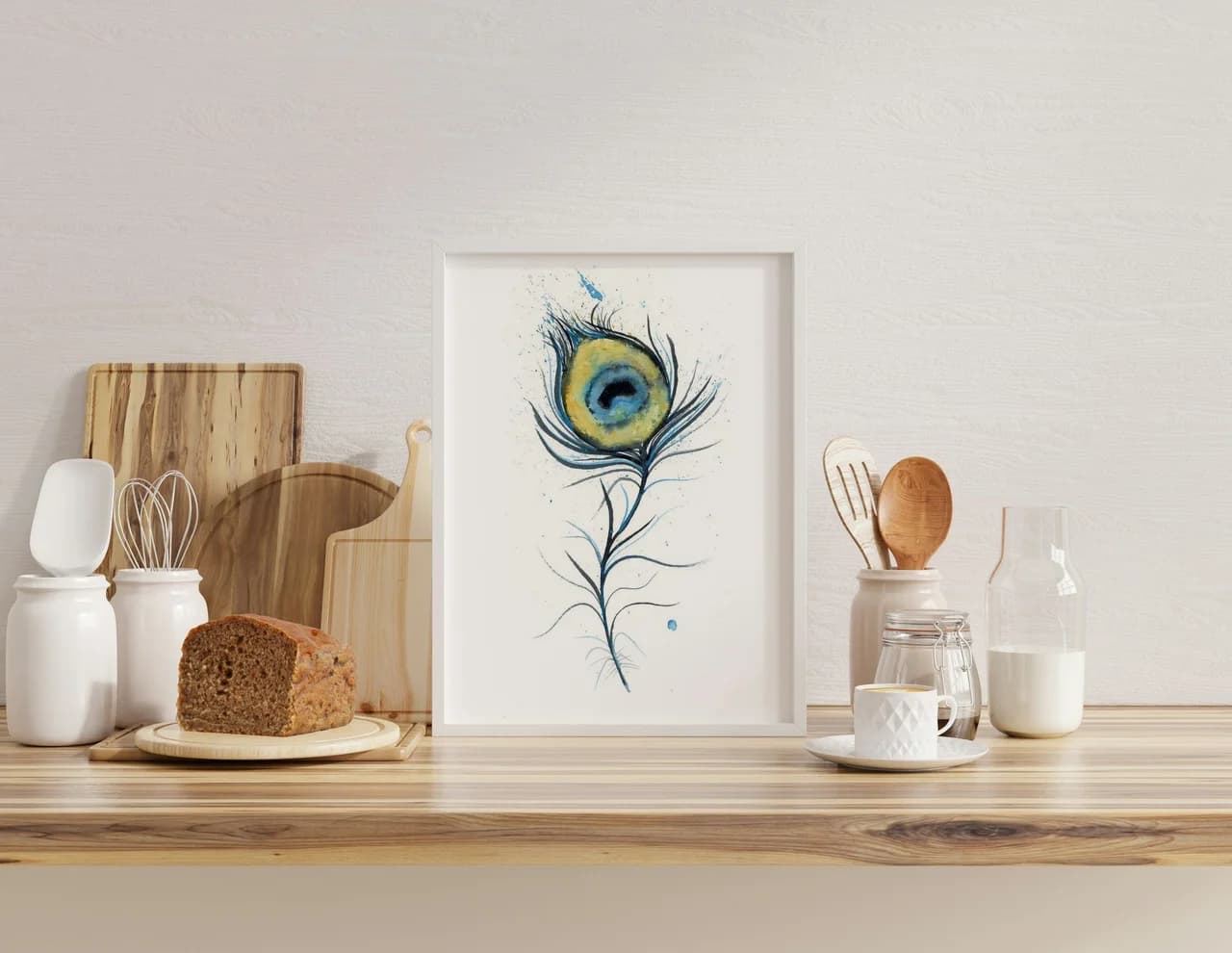 Peacock shown in a room setting