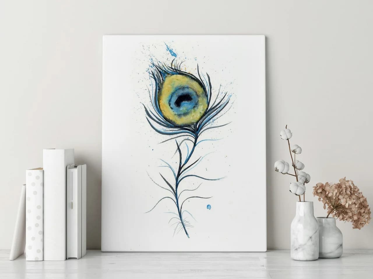 Peacock shown in a room setting