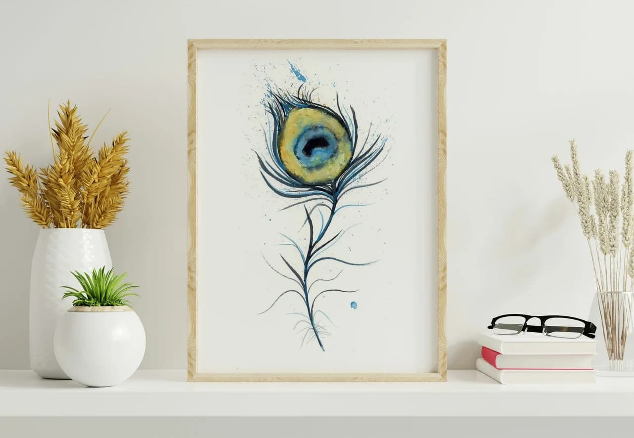 Peacock shown in a room setting