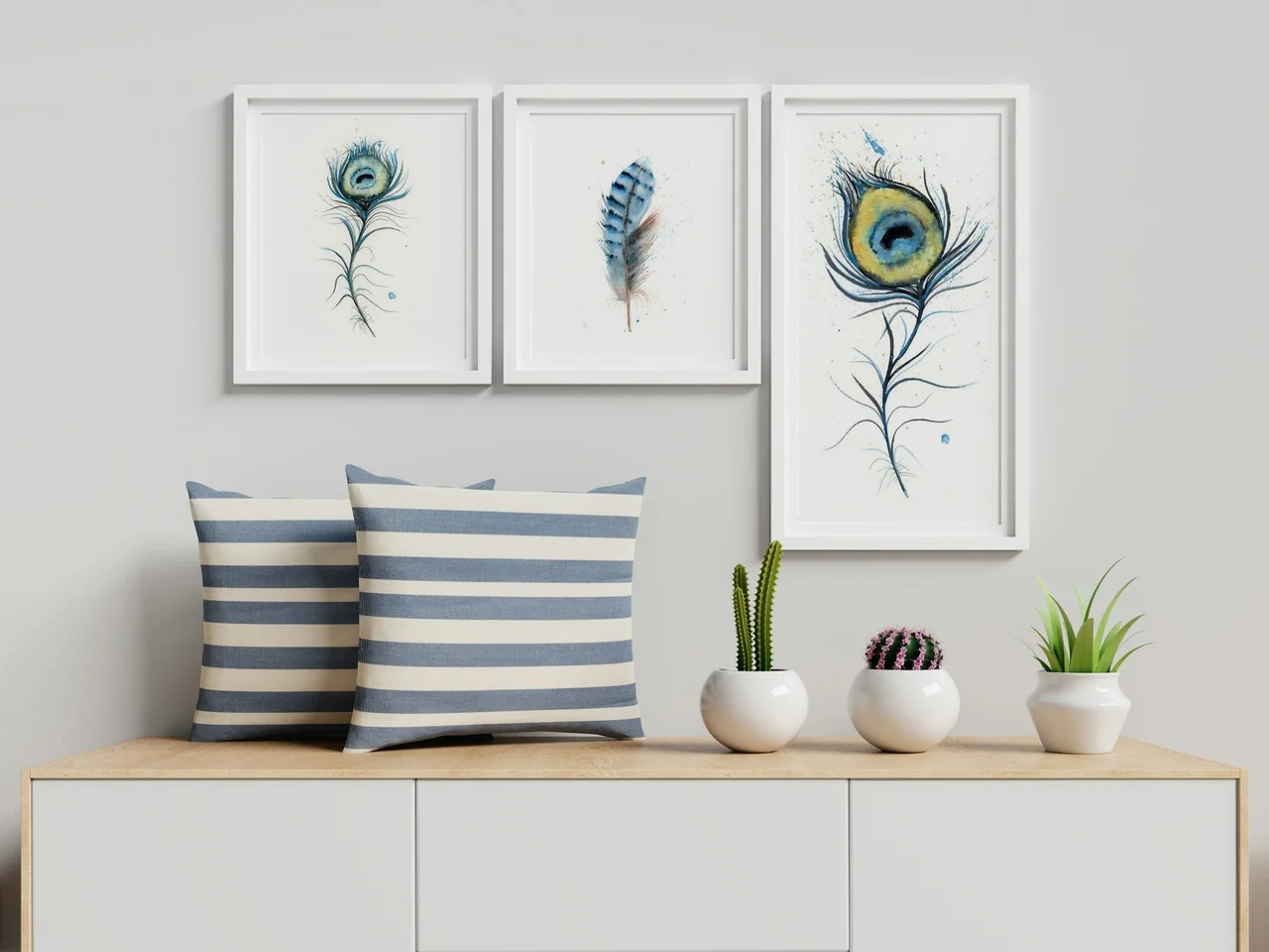 Peacock shown in a room setting