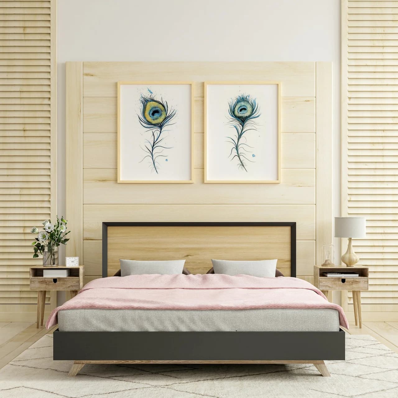 Peacock shown in a room setting