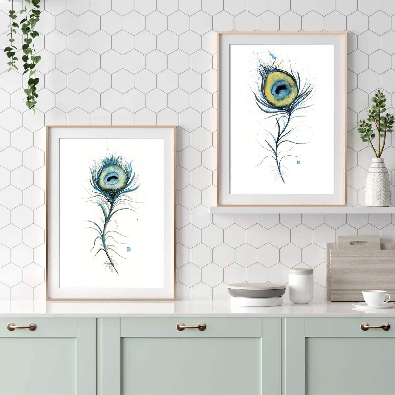 Peacock shown in a room setting