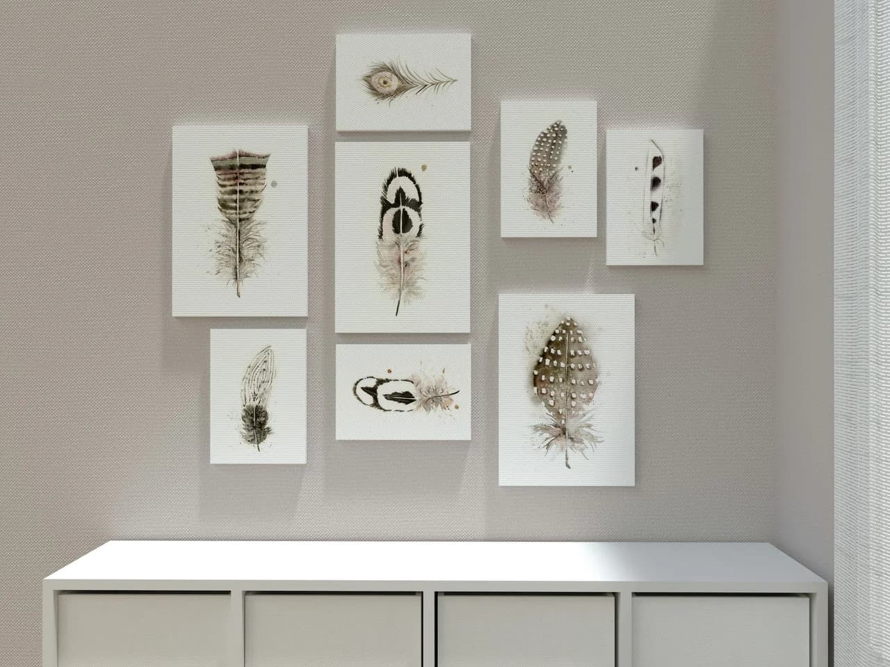 Guinea Fowl shown in a room setting