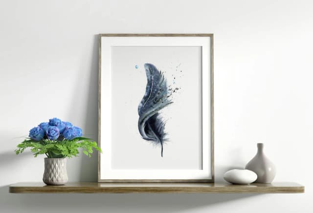 Raven shown in a room setting