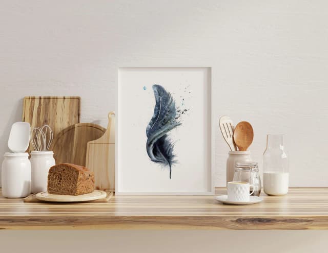 Raven shown in a room setting