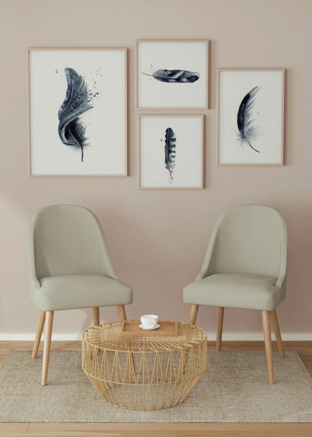 Raven shown in a room setting