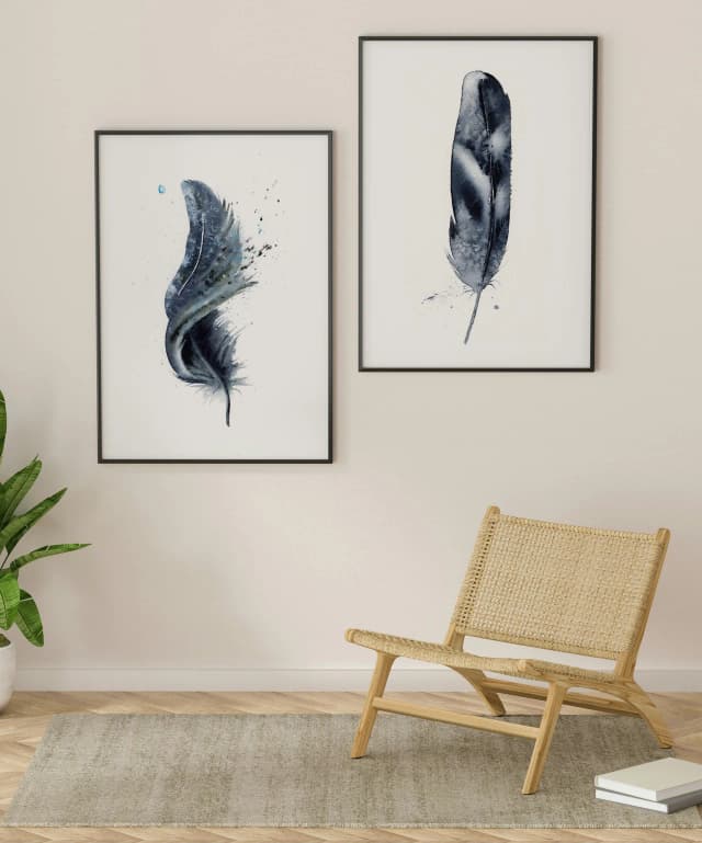 Raven shown in a room setting