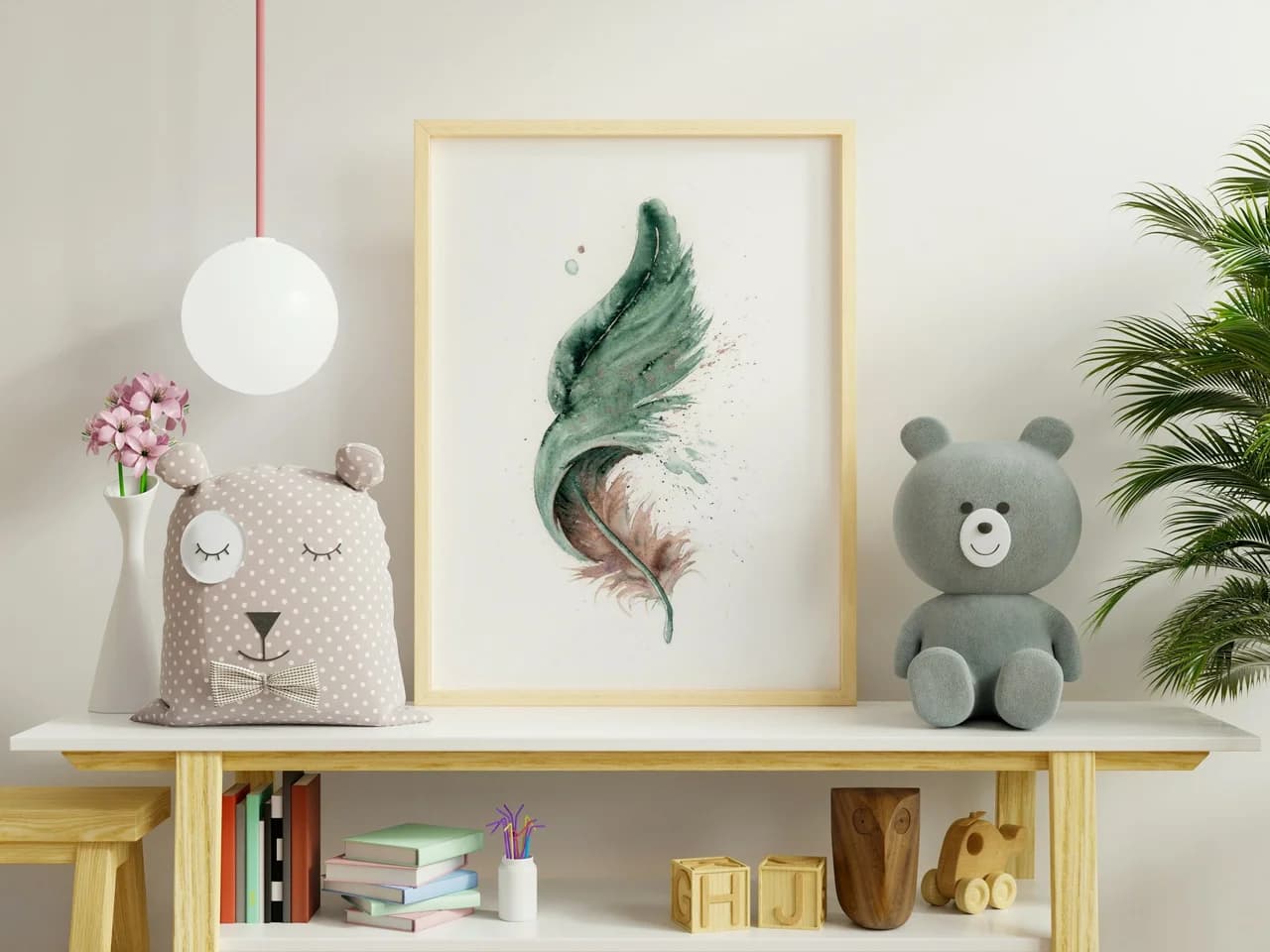 Peacock shown in a room setting