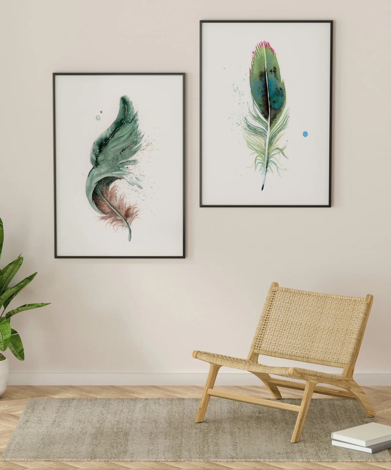 Peacock shown in a room setting