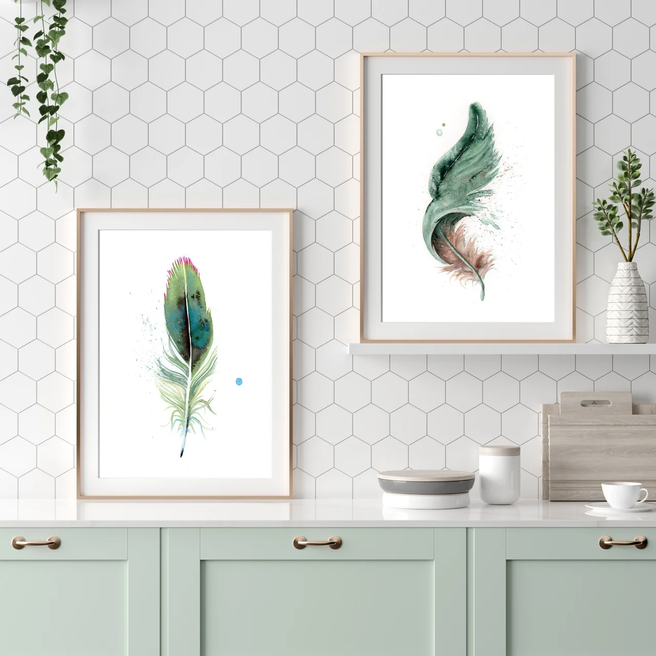 Peacock shown in a room setting