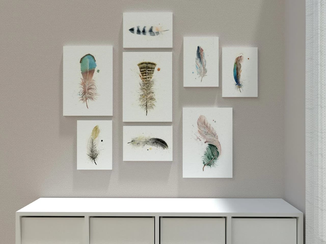 Duck shown in a room setting