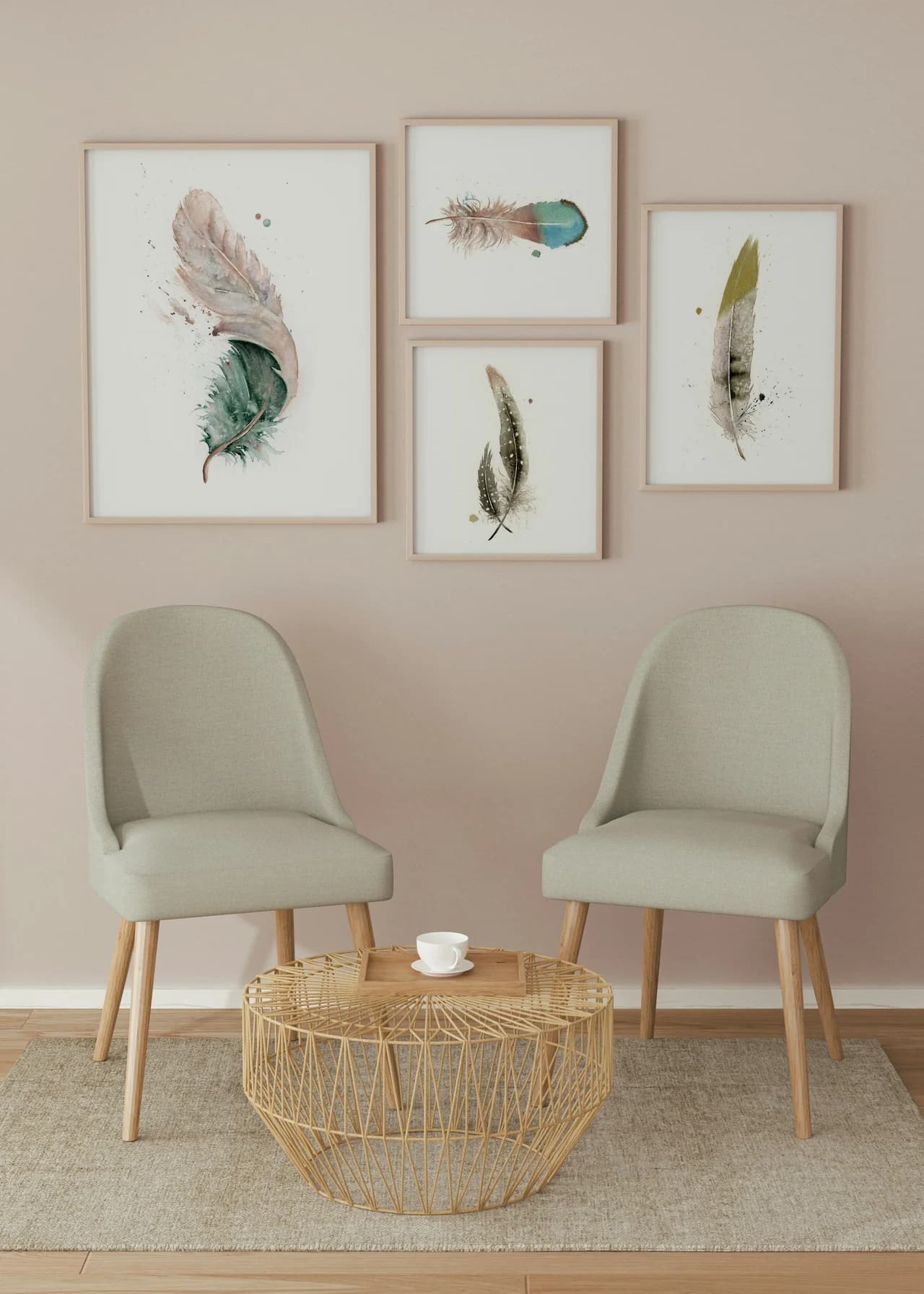Duck shown in a room setting