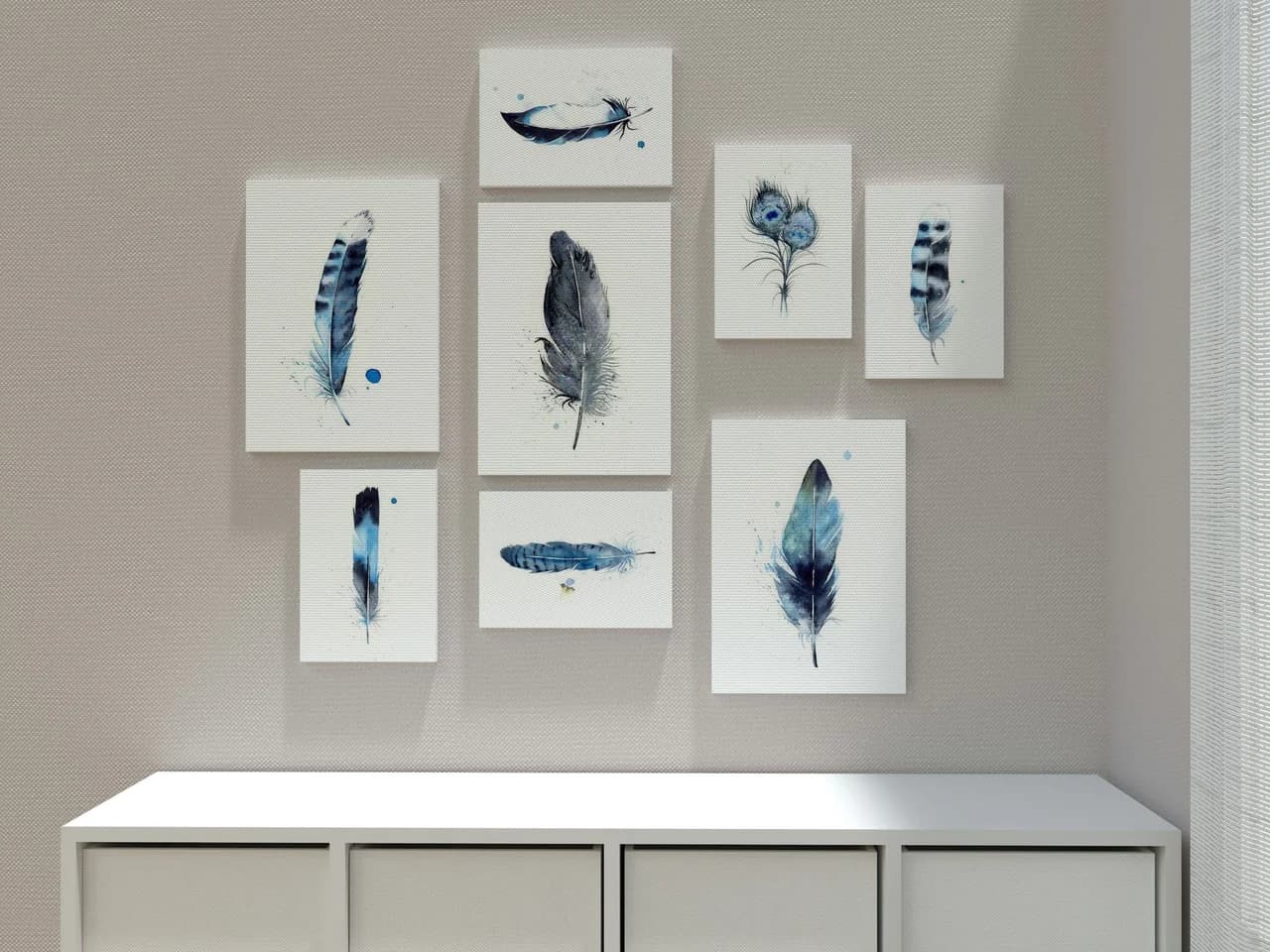 Magpie shown in a room setting