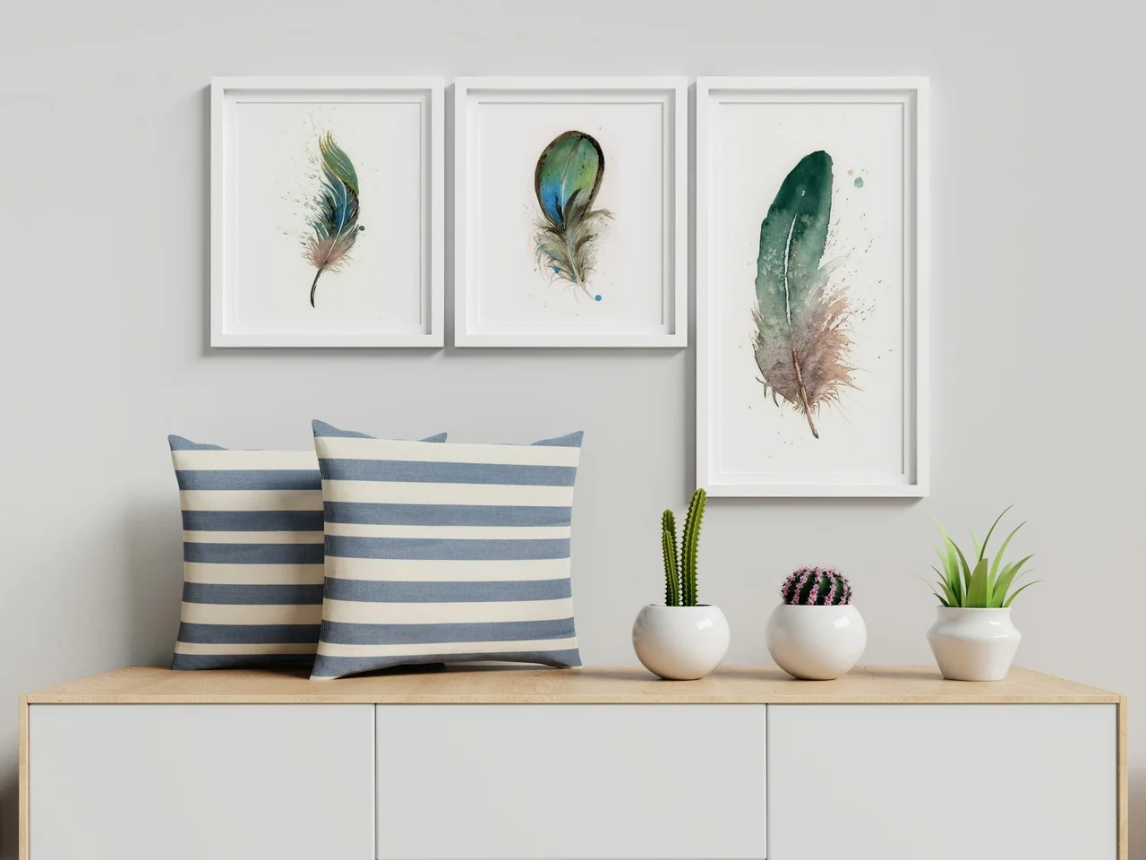 Great Blue Heron shown in a room setting