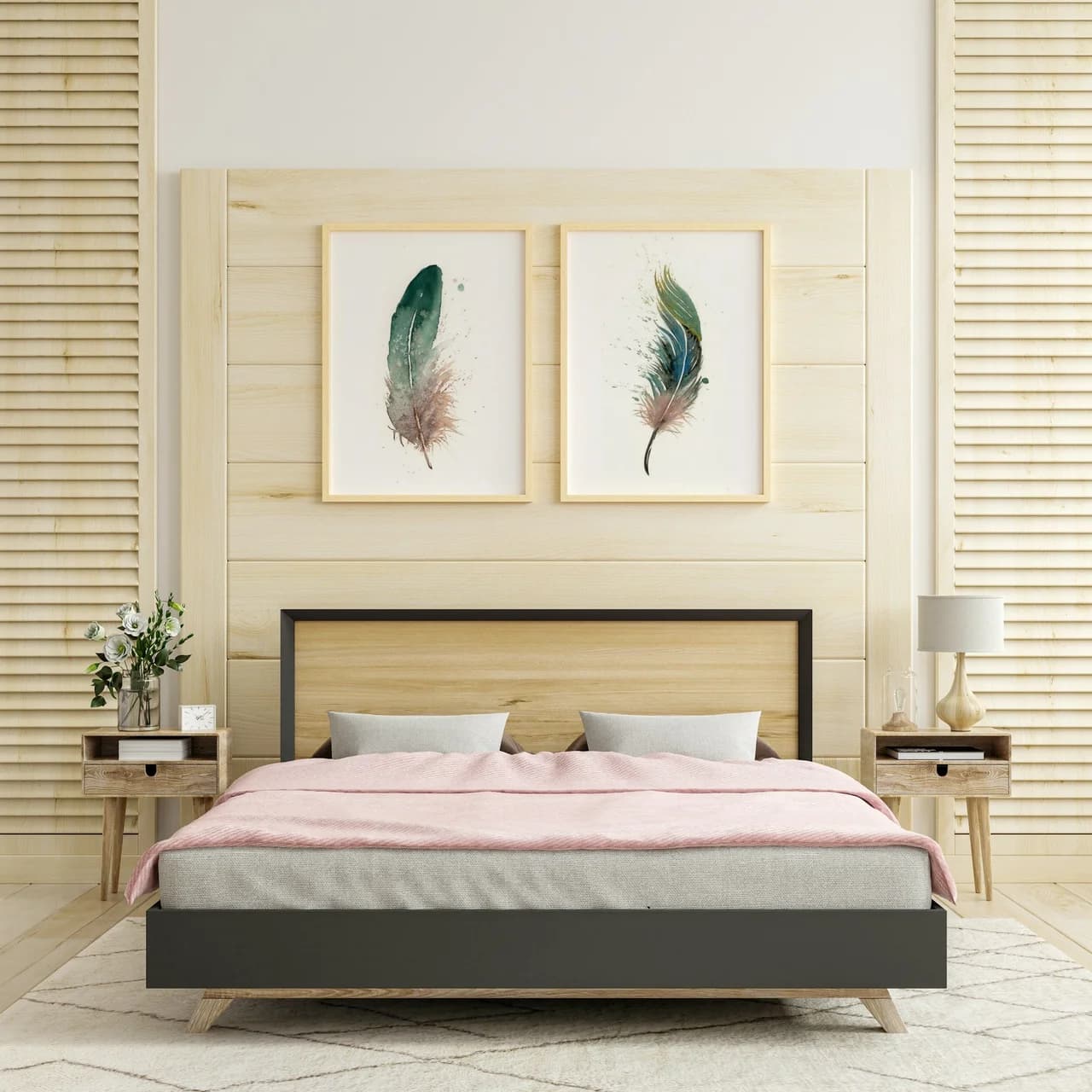 Great Blue Heron shown in a room setting
