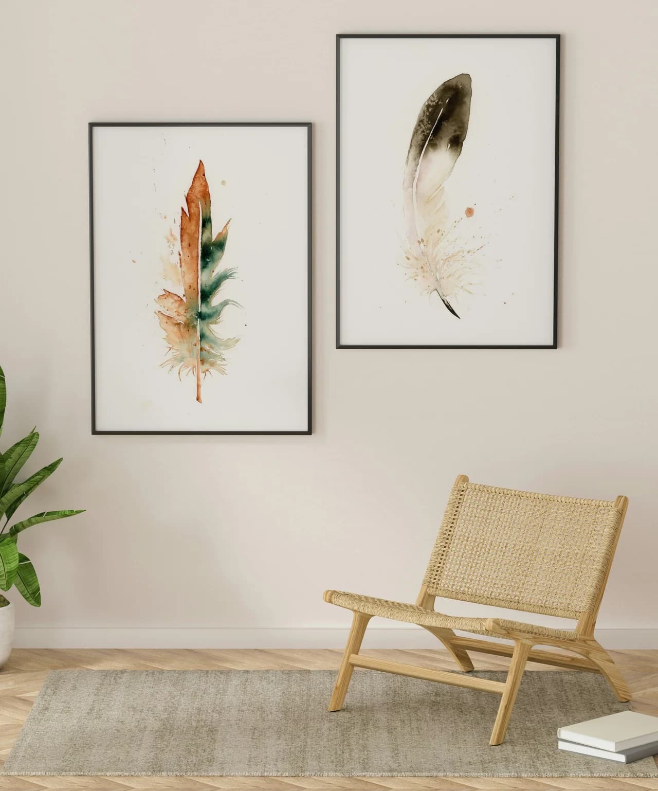 Green-winged Macaw shown in a room setting
