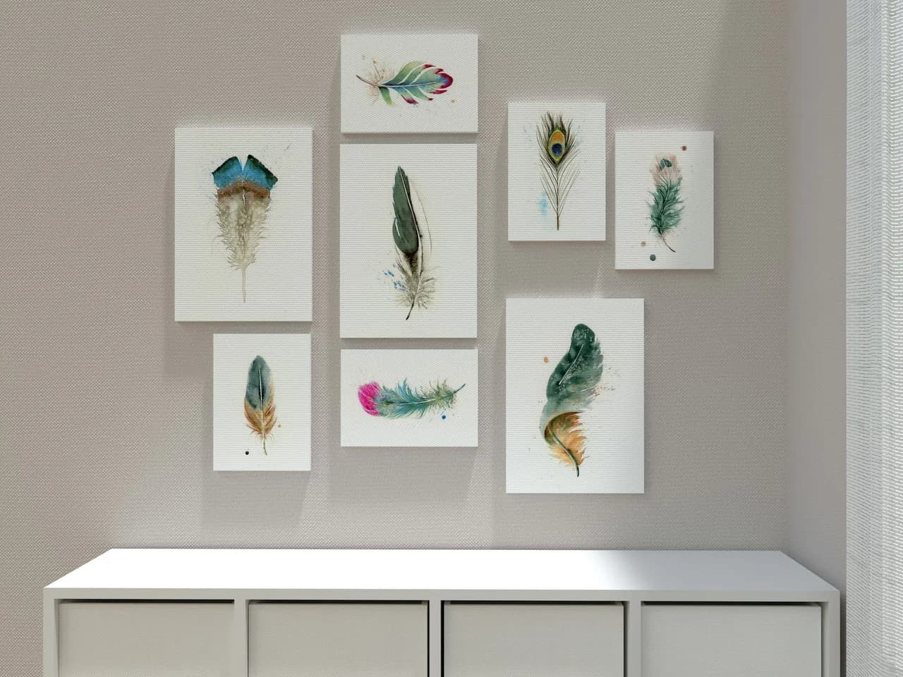 Green Macaw shown in a room setting