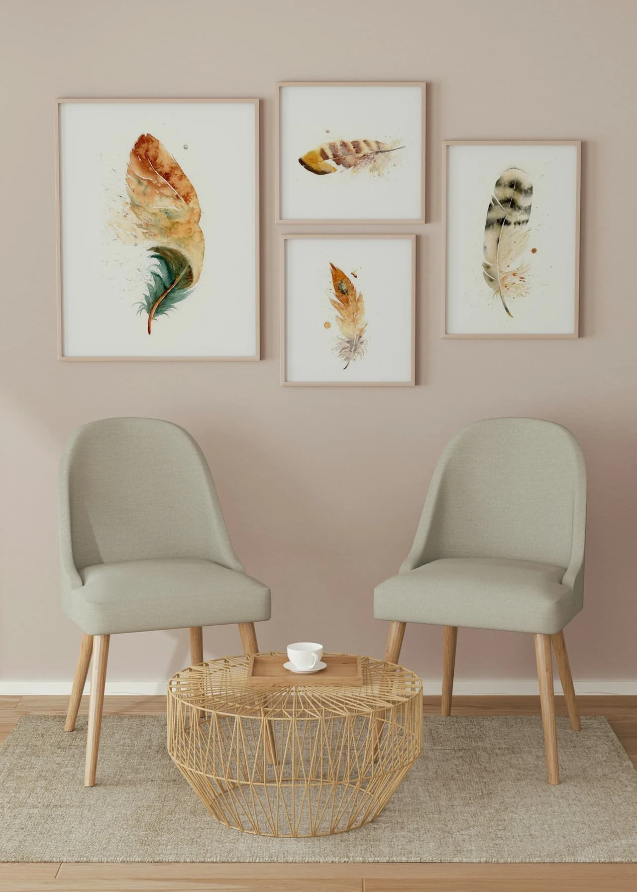 American Kestrel shown in a room setting