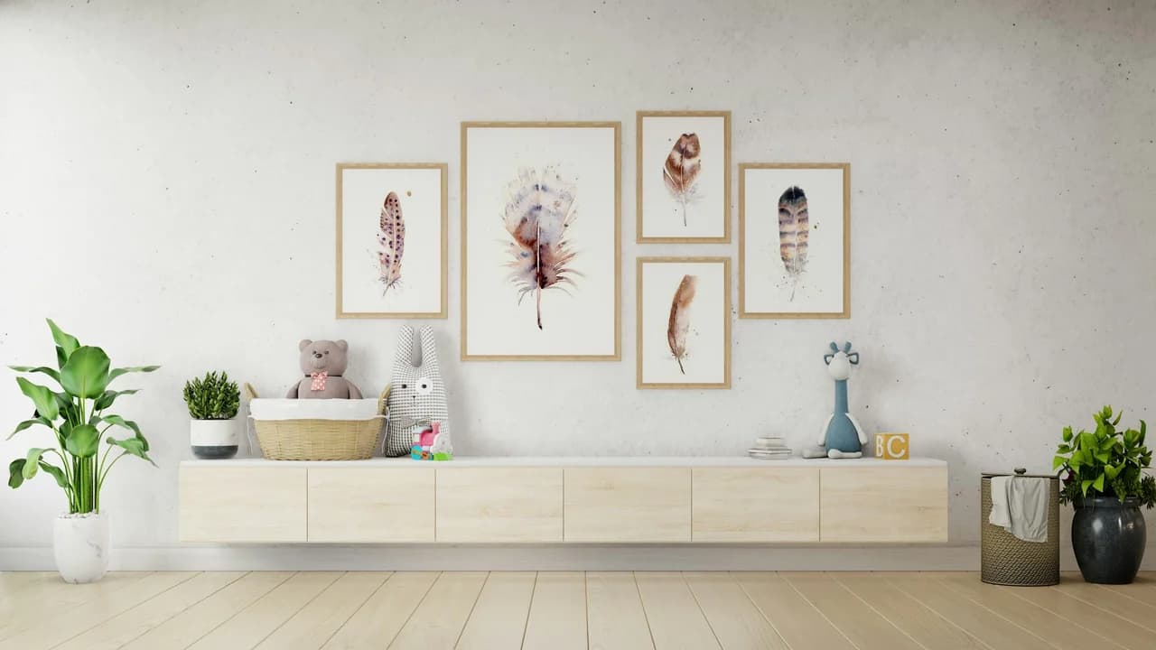 American Kestrel shown in a room setting