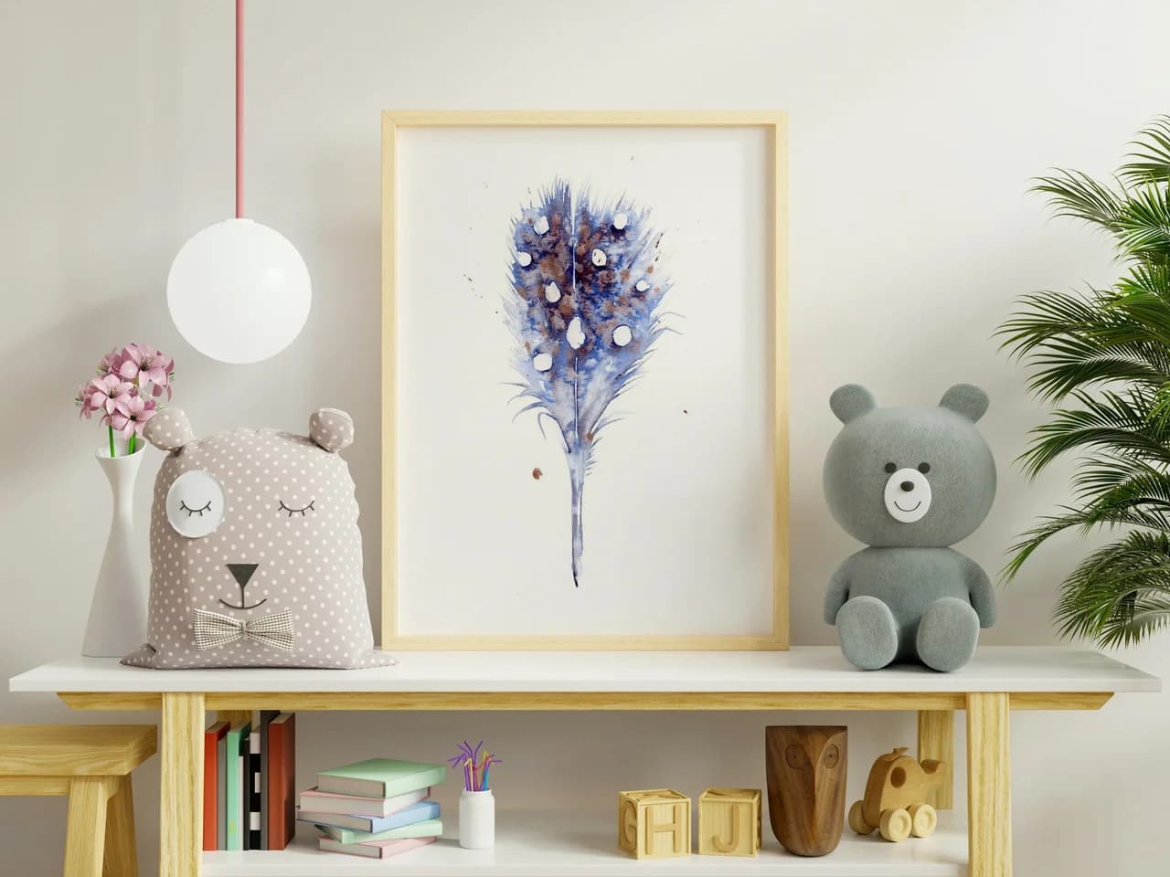 Peacock shown in a room setting