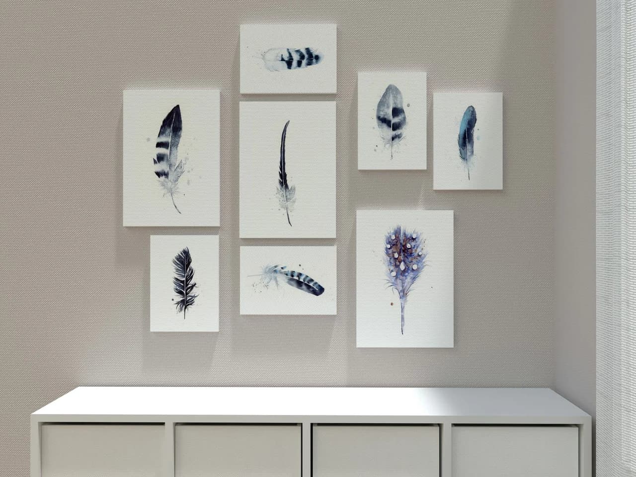 Peacock shown in a room setting
