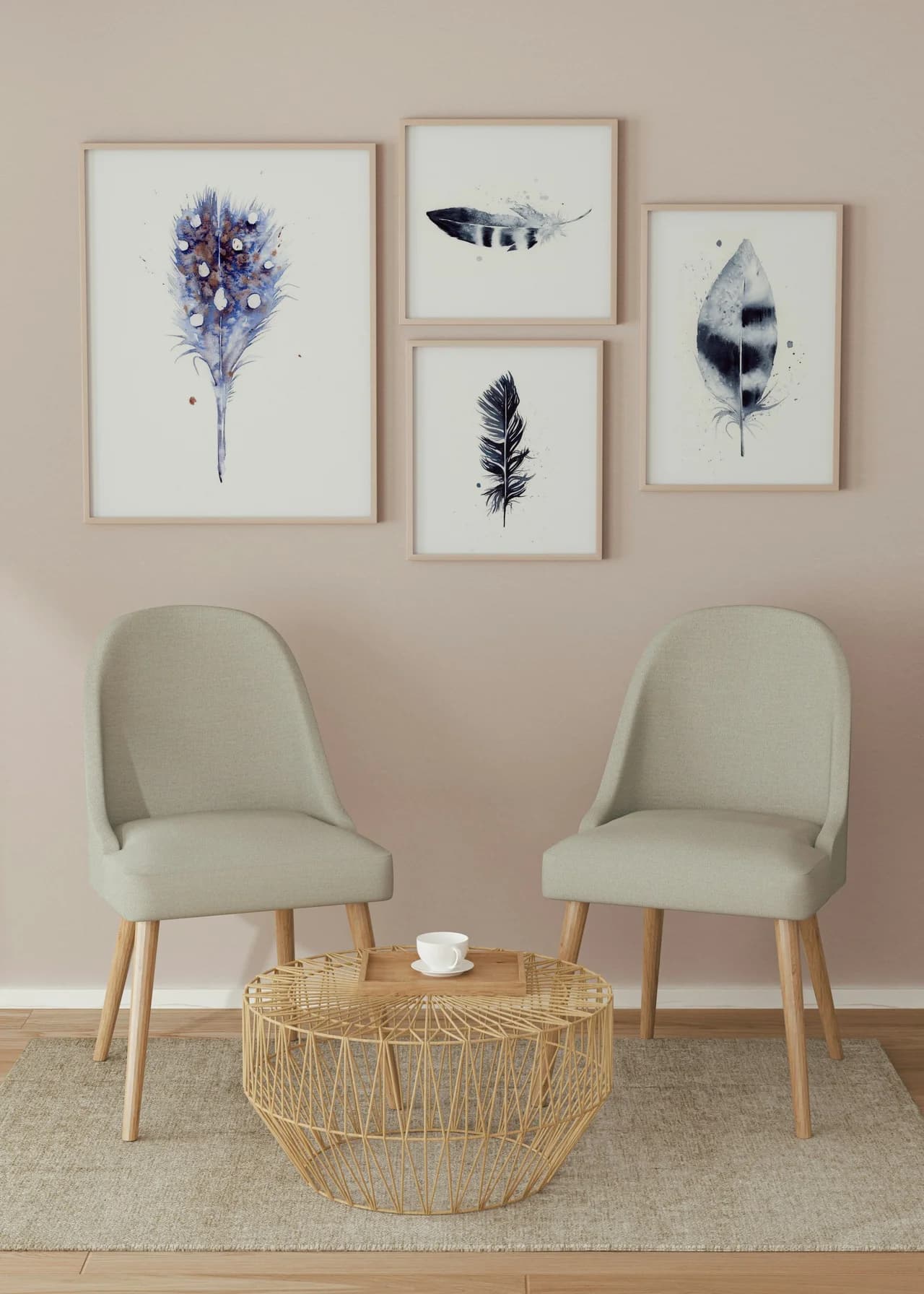 Peacock shown in a room setting