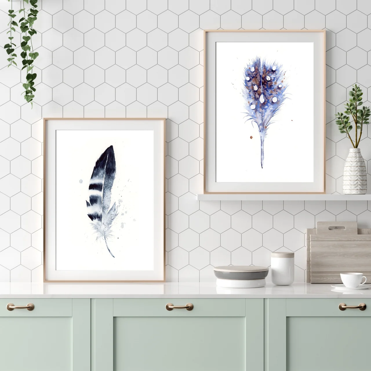 Peacock shown in a room setting