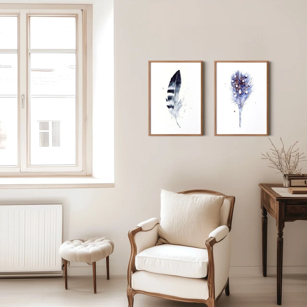 Peacock shown in a room setting