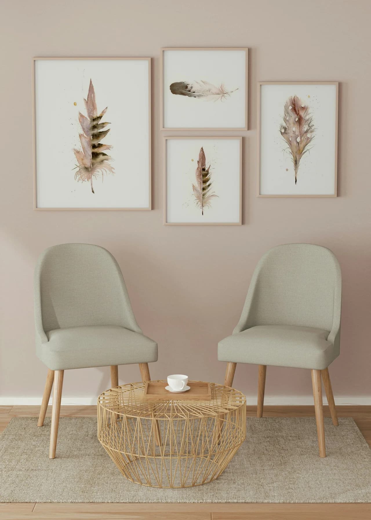 Pheasant shown in a room setting
