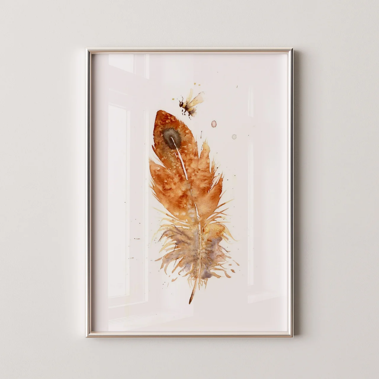 American Kestrel shown in a room setting