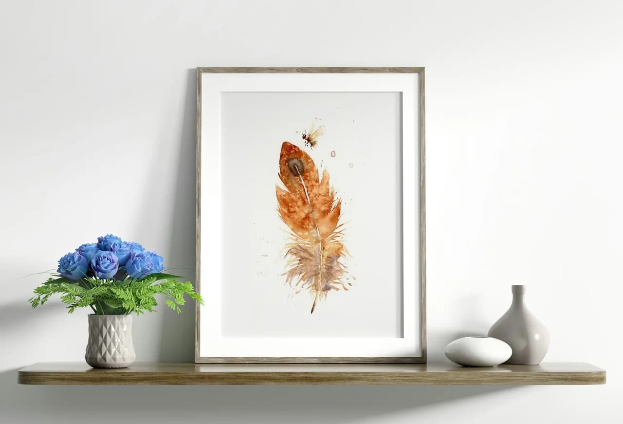 American Kestrel shown in a room setting