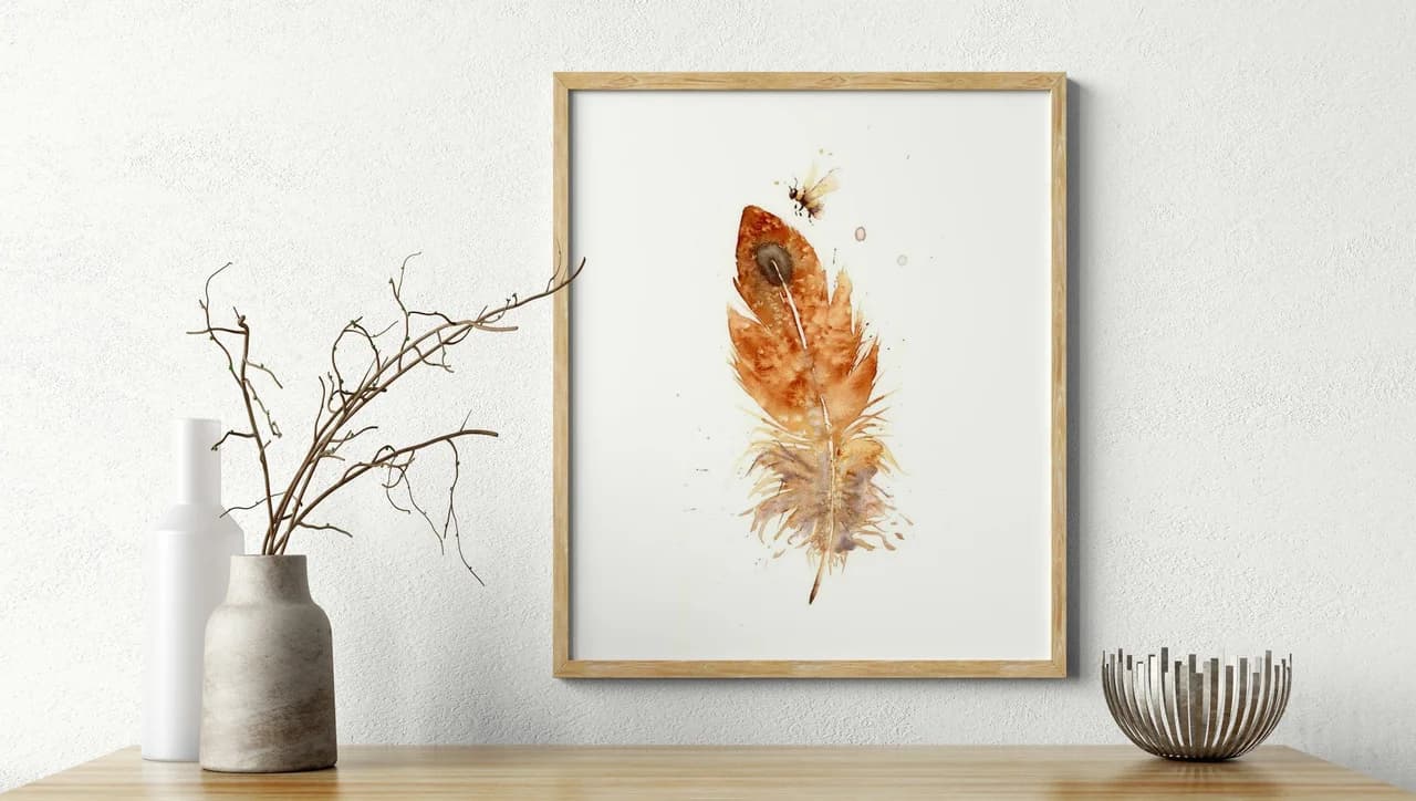 American Kestrel shown in a room setting
