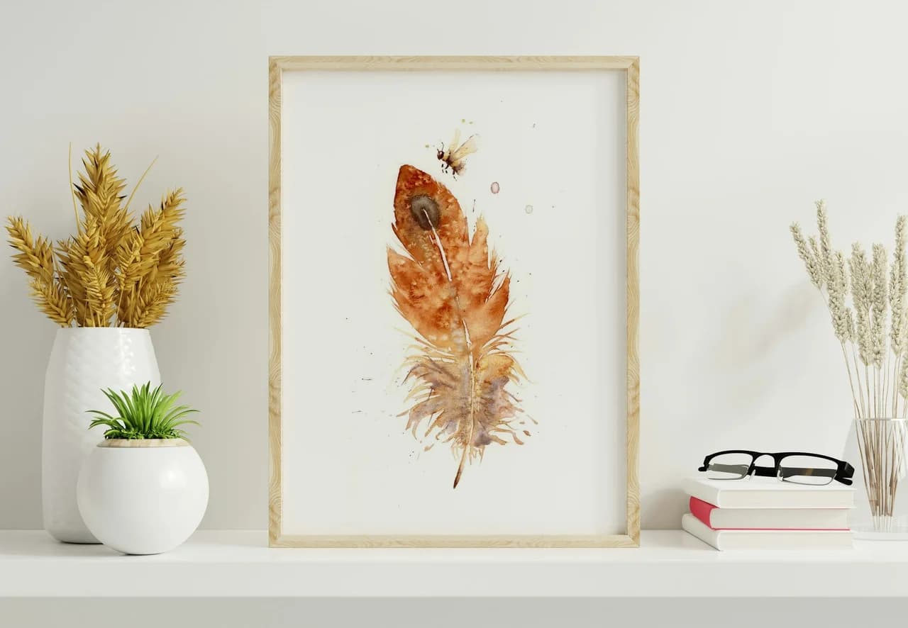American Kestrel shown in a room setting