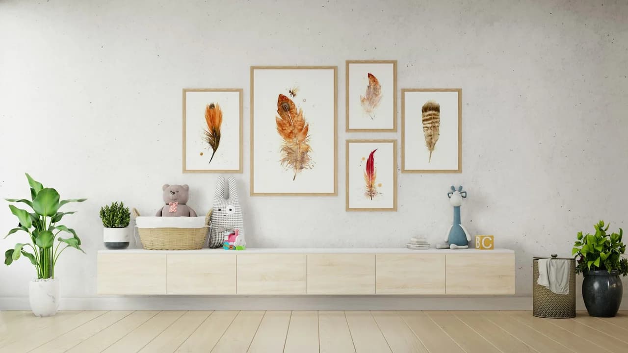 American Kestrel shown in a room setting