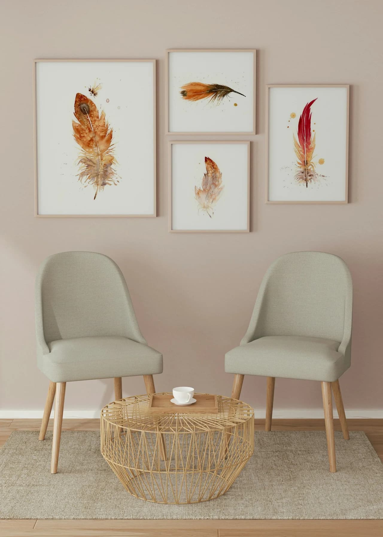 American Kestrel shown in a room setting