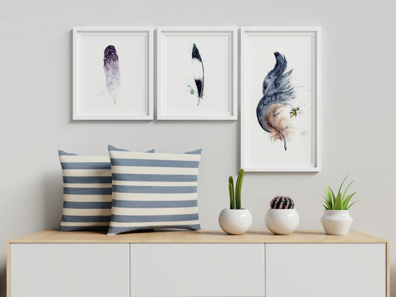 Common Grackle shown in a room setting